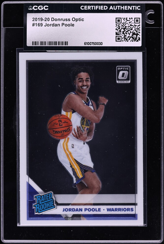 2019 Donruss Optic Jordan Poole ROOKIE #169 CGC AUTH
