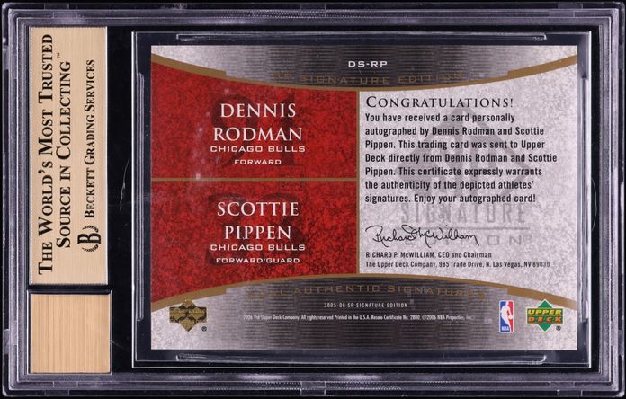 2005 SP Signature Edition Dennis Rodman Scottie Pippen AUTO /25