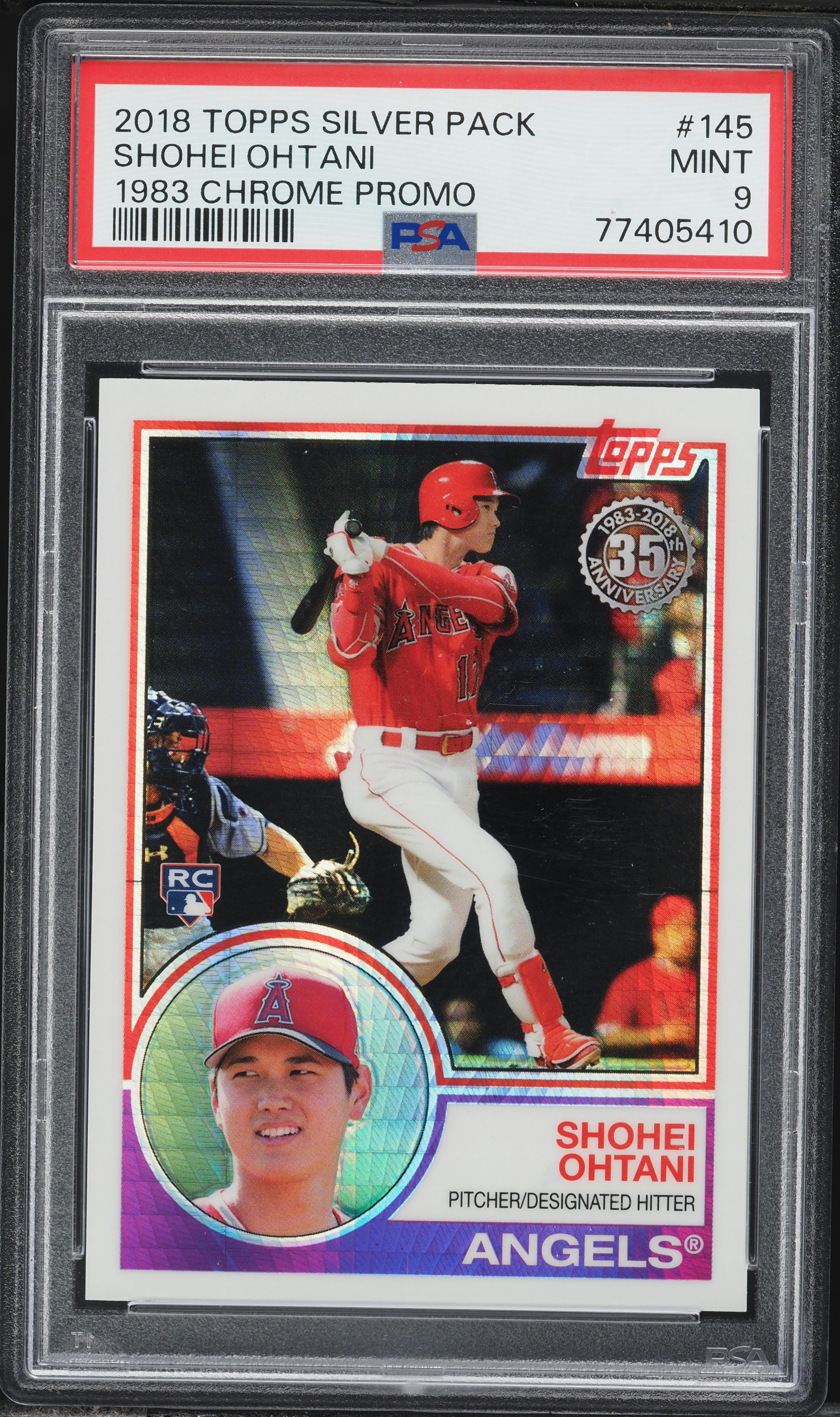 2018 Topps Silver Pack '83 Chrome Promo Shohei Ohtani ROOKIE #145