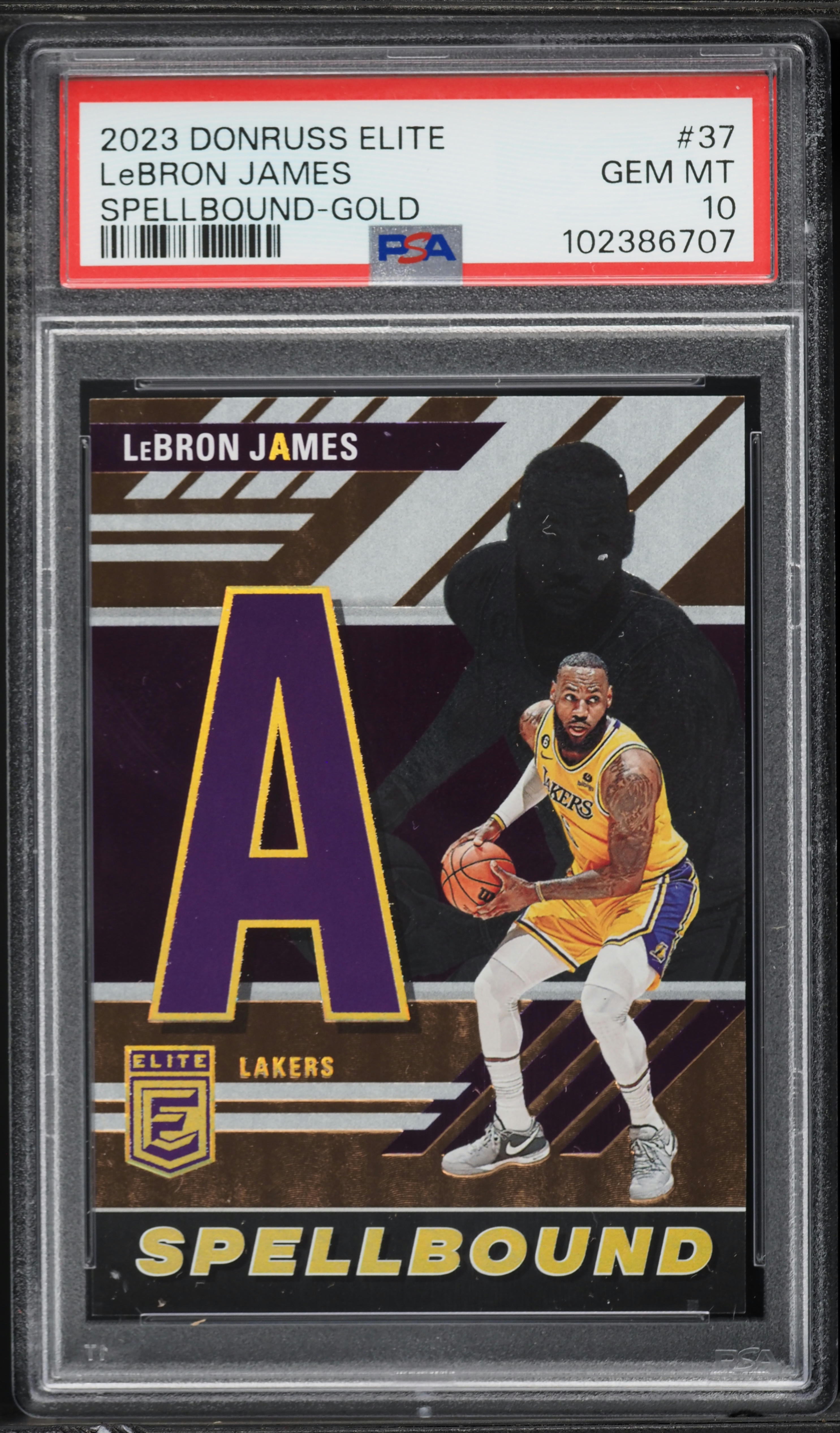 10シリ panini donruss elite sparkplug ディバラ 2023 Donruss Elite Spellbound Gold LeBron James /10 #37 PSA 10 GEM