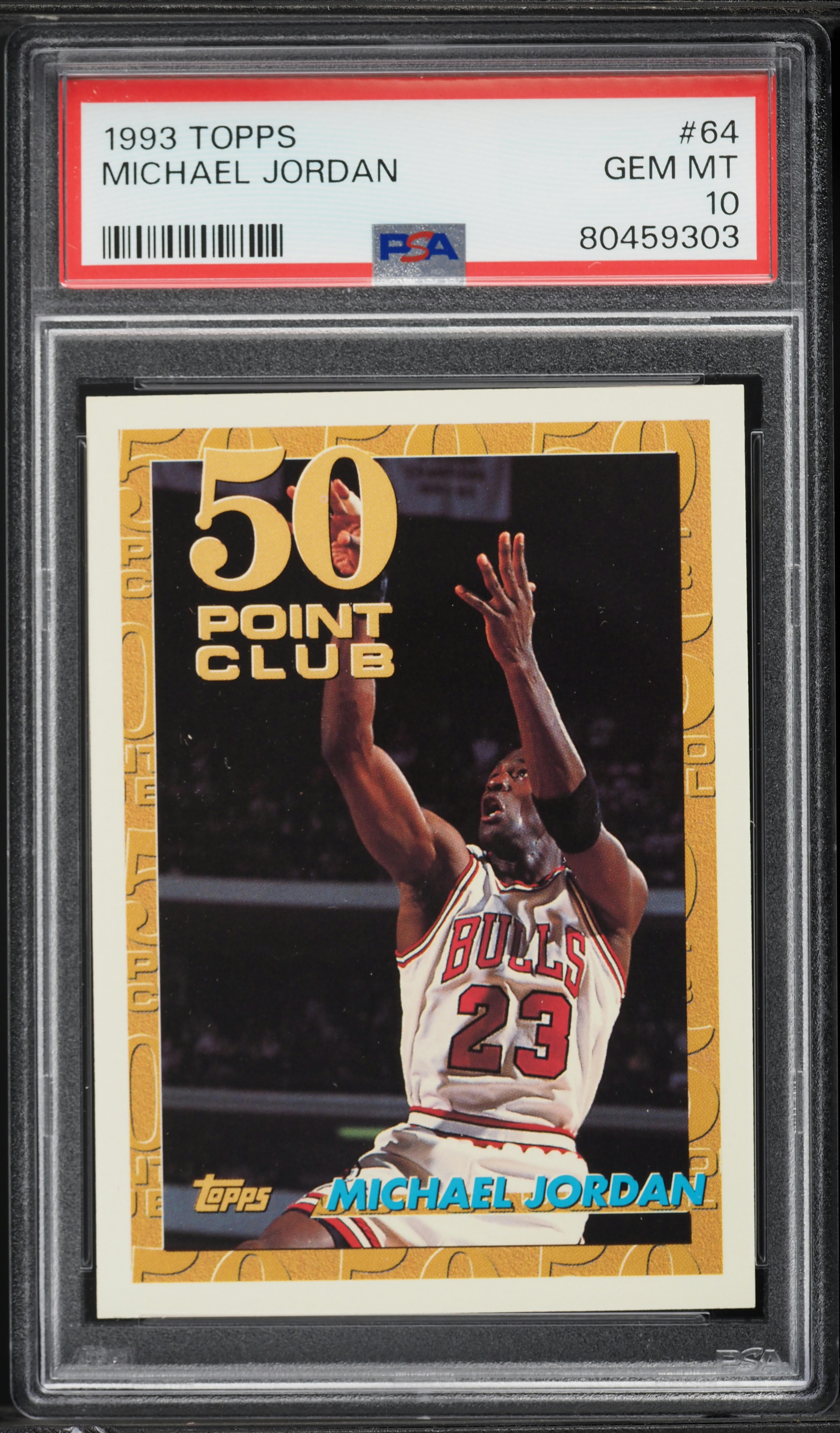1993 Topps Basketball Michael Jordan #64 PSA 10 GEM MINT on