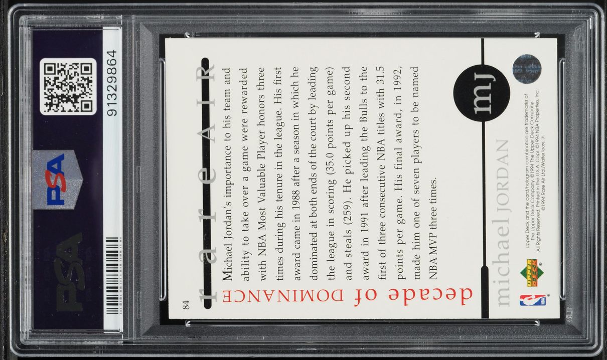 PSA10 rare Air マイケル ジョーダン / Jordan NBA 【公式通販】
