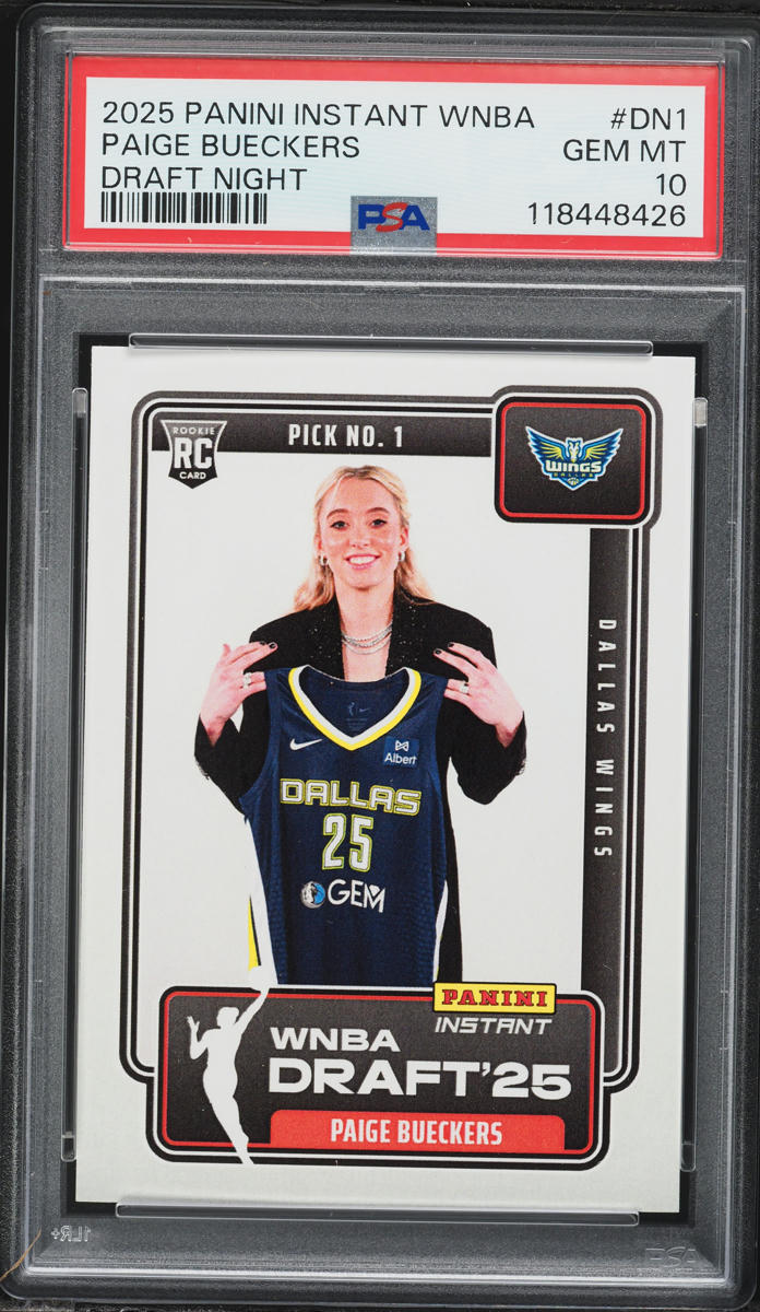 2025 Panini Instant WNBA Draft Night Paige Bueckers ROOKIE /67412 #DN-1 PSA 10 GEM MINT