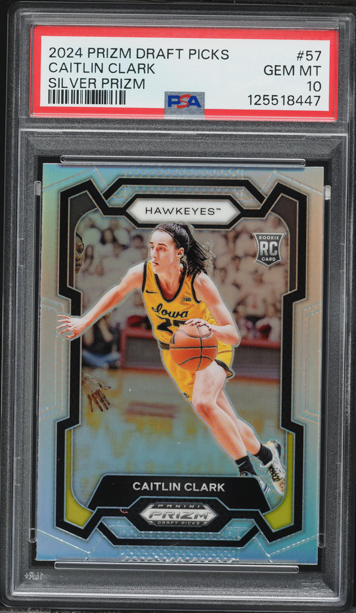 2024 Panini Prizm Draft Picks Silver Caitlin Clark ROOKIE #57 PSA 10 GEM MINT
