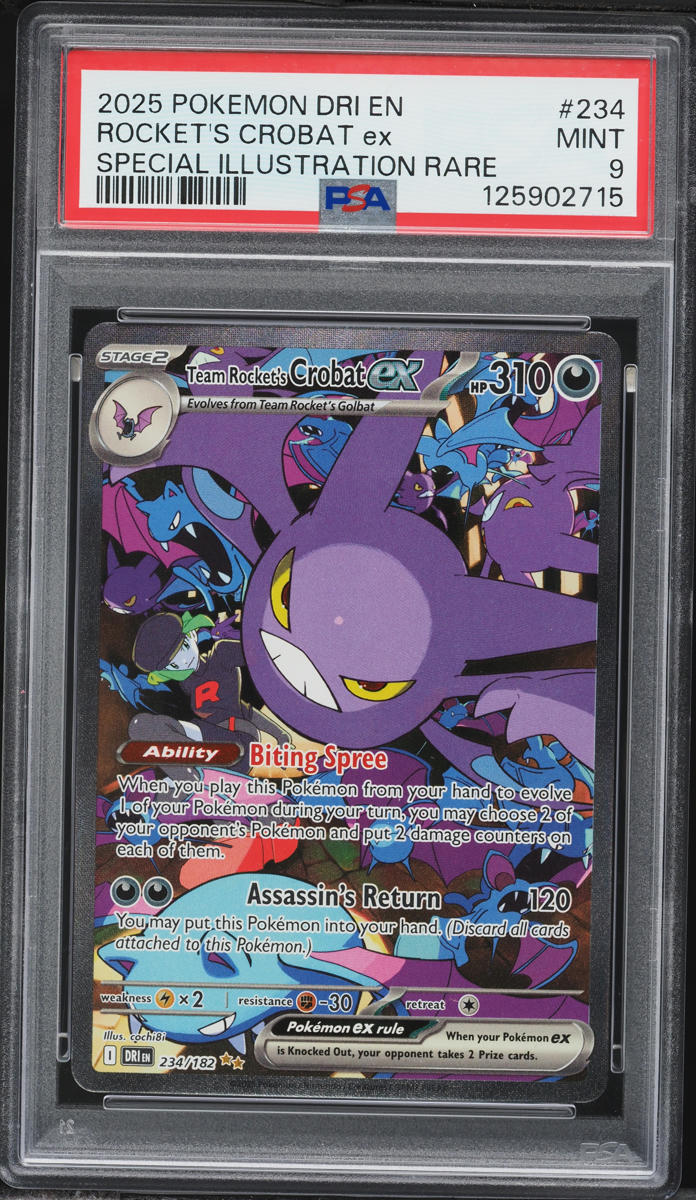 2025 Pokemon Scarlet & Violet Destined Rivals SIR Team Rocket's Crobat ex #234 PSA 9 MINT