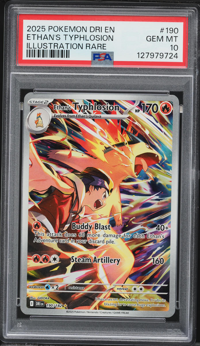 2025 Pokemon Scarlet & Violet Destined Rivals IR Ethan's Typhlosion #190 PSA 10 GEM MINT