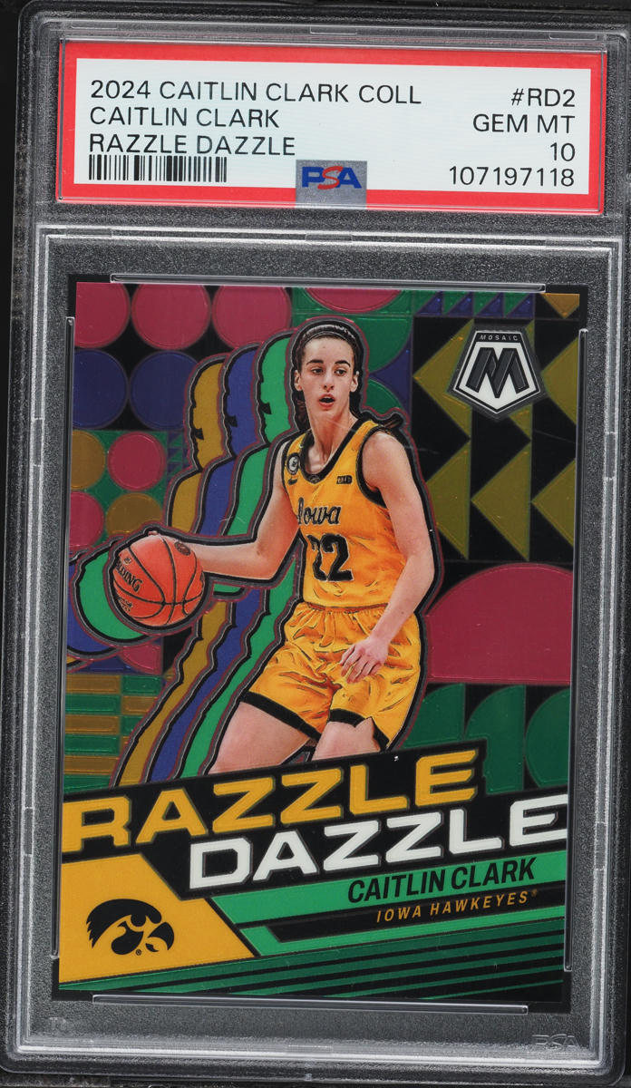 2024 Panini Collection Mosaic Razzle Dazzle Caitlin Clark ROOKIE #RD2 PSA 10 GEM MINT