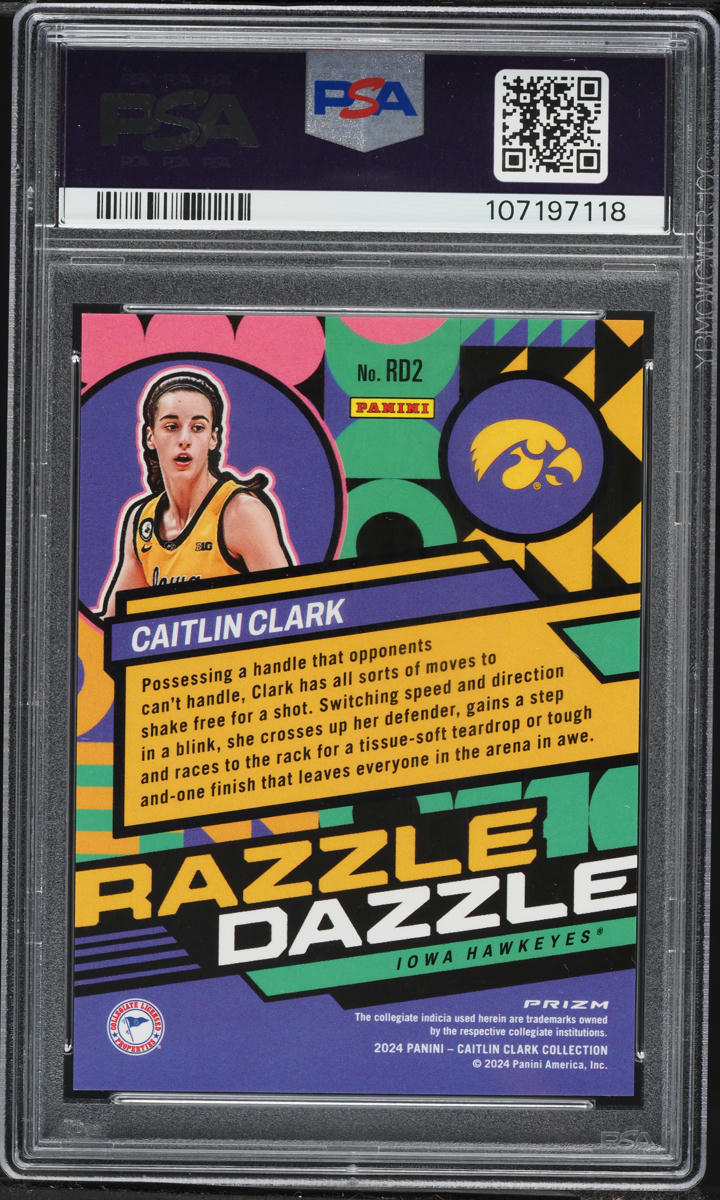 2024 Panini Collection Mosaic Razzle Dazzle Caitlin Clark ROOKIE #RD2 PSA 10 GEM MINT