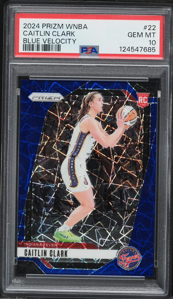 2024 Panini Prizm WNBA Blue Velocity Caitlin Clark ROOKIE #22 PSA 10 GEM MINT