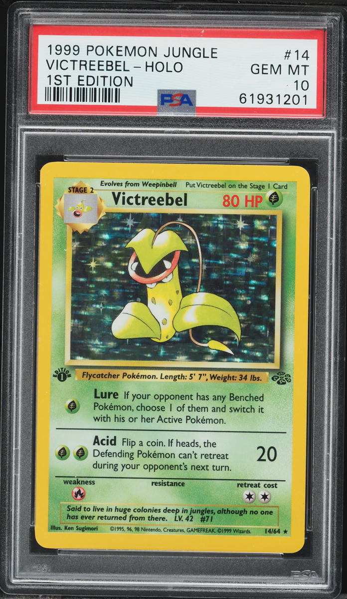 1999 Pokemon Jungle 1st Edition Holo Victreebel #14 PSA 10 GEM MINT