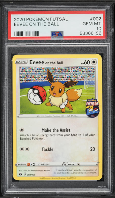 2020 Pokemon Sword & Shield Futsal Eevee On The Ball #2 PSA 10 GEM MINT