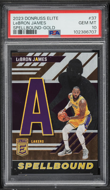 2023 Donruss Elite Spellbound Gold LeBron James /10 #37 PSA 10 GEM