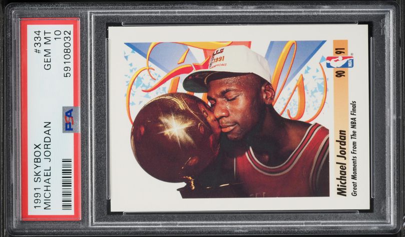 1991 Skybox Basketball Michael Jordan #334 PSA 10 GEM MINT on 