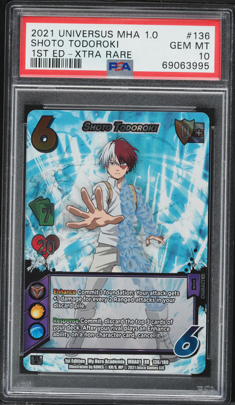2016 My Hero Academia Tag Card Game Expansion Pack 2 Shoto Todoroki #13 PSA  10 on Fanatics Collect