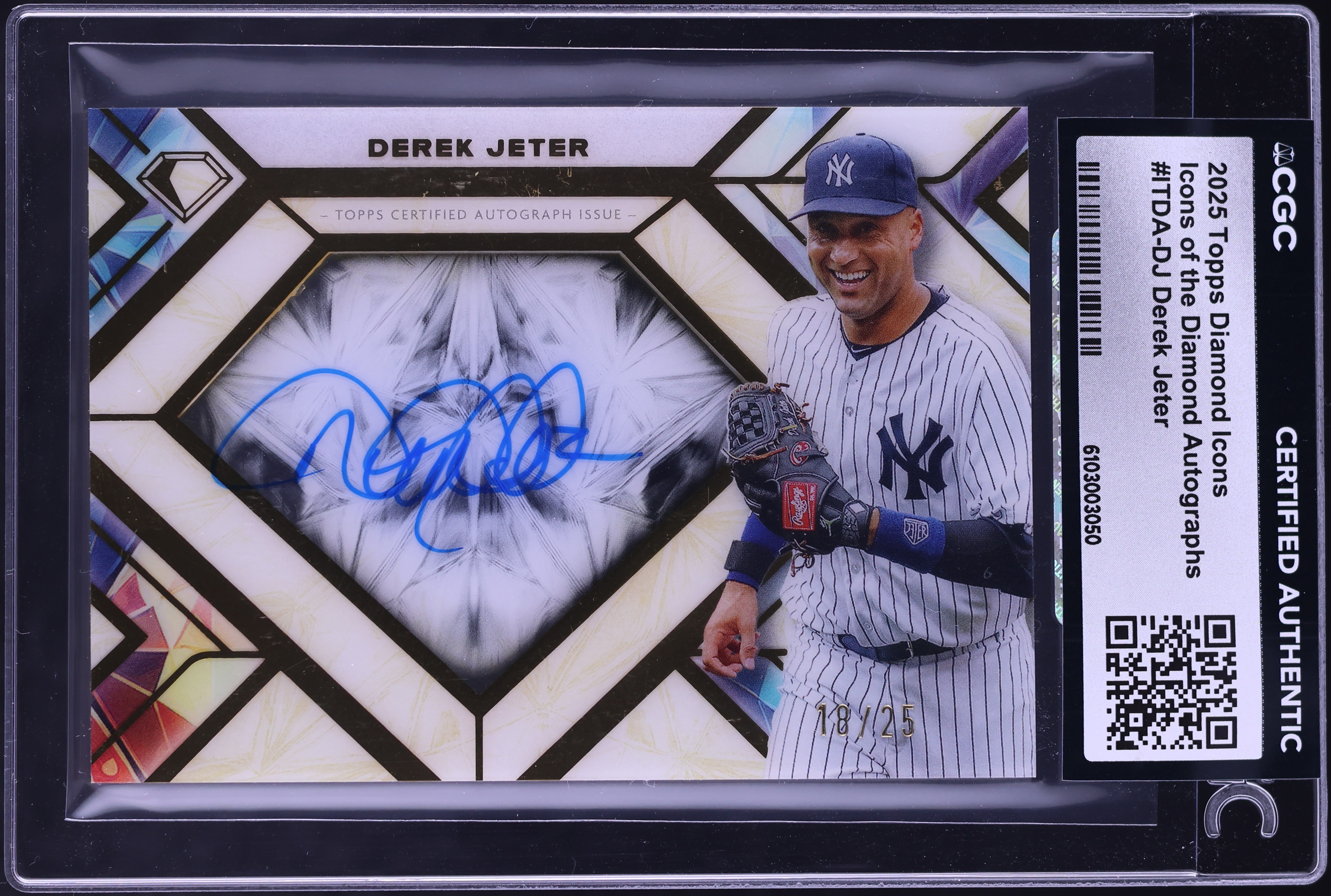 2025 Topps Diamond Icons Derek Jeter AUTO /25 #ITDA-DJ CGC AUTH on