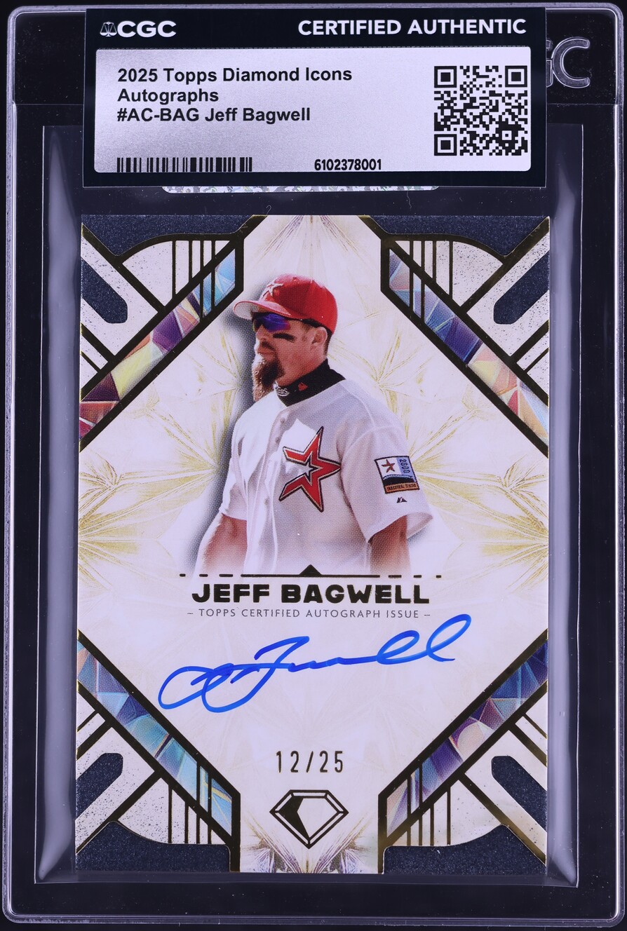 2025 Topps Diamond Icons Jeff Bagwell AUTO /25 #AC-BAG CGC AUTH on