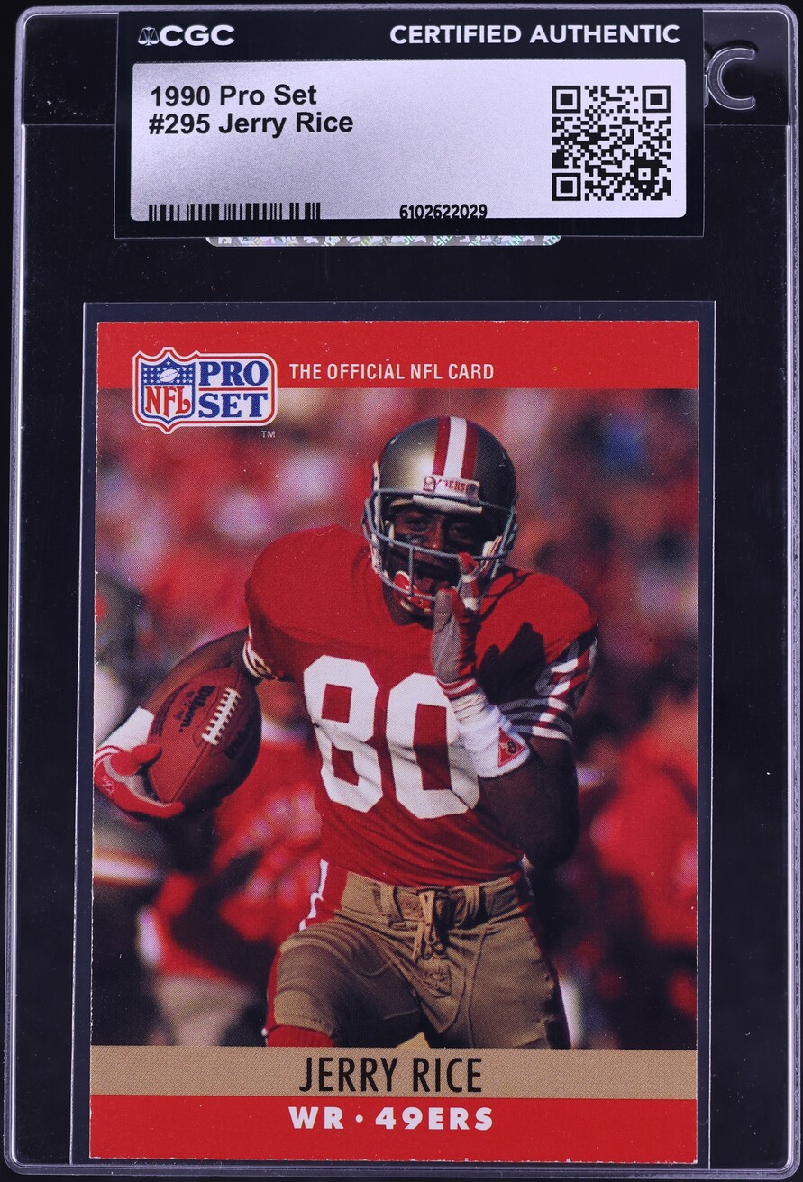 1990 Pro Set Football Jerry Rice #295 CGC AUTH on Fanatics Collect