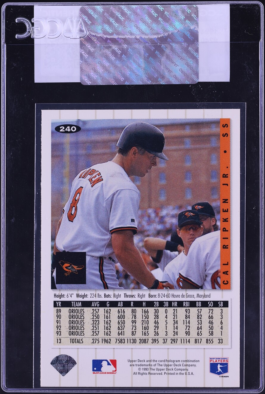 1994 Collector's Choice Cal Ripken Jr. #240 CGC AUTH