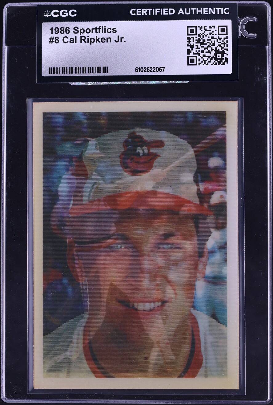 1986 Sportflics Cal Ripken Jr. #8 CGC AUTH