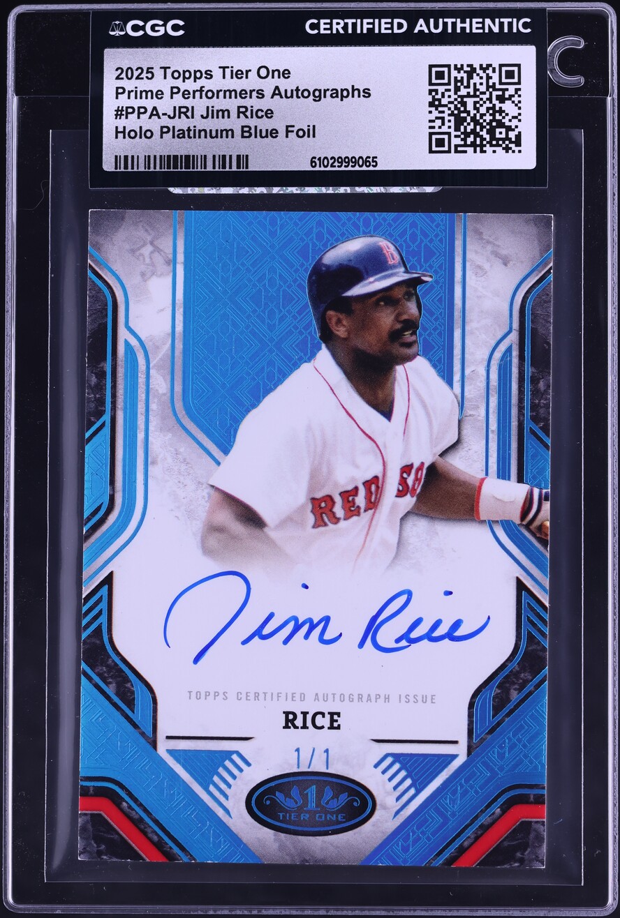 その他 TOPPS TIER ONE 2025 Topps Tier One Prime Performers Holo Platinum Blue Foil Jim