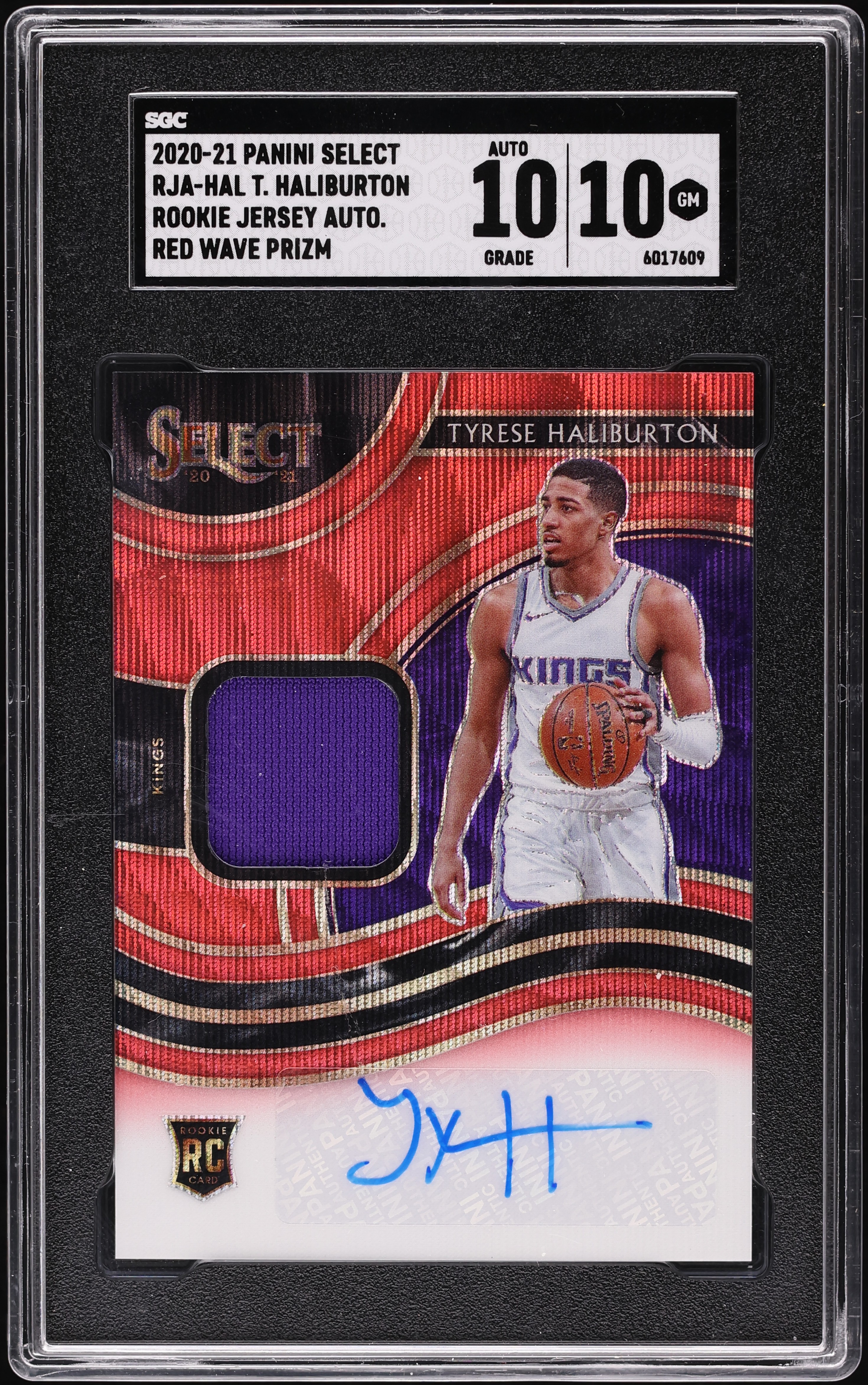2023 Panini Prizm Tyrese Haliburton Gold Fast Break Auto /10 PSA 9