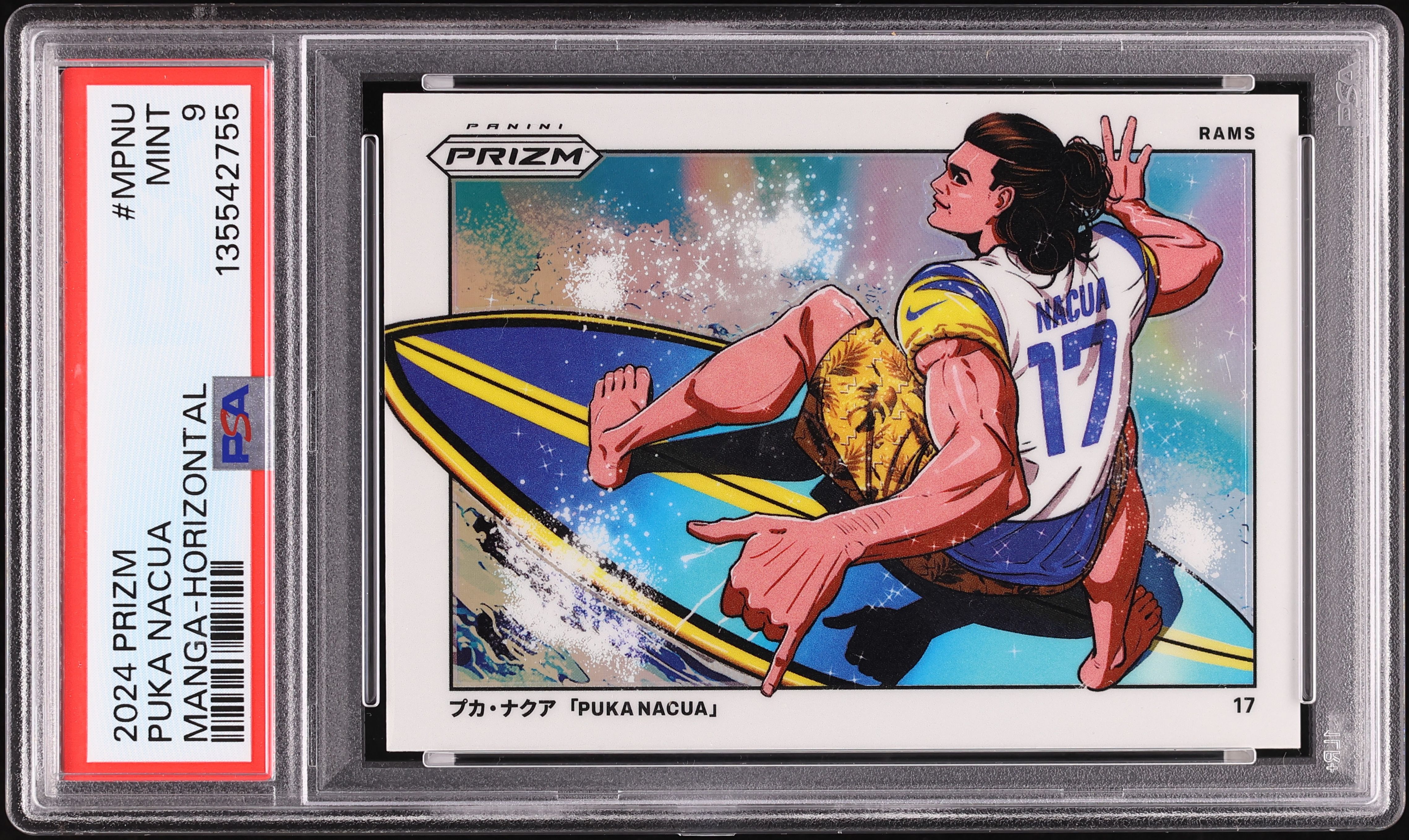 2024 Panini Prizm Manga Horizontal Puka Nacua #MPNU PSA 9 MINT on