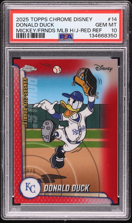 2025 Topps Chrome Disney Mickey & Friends MLB Home Jersey Red Ref