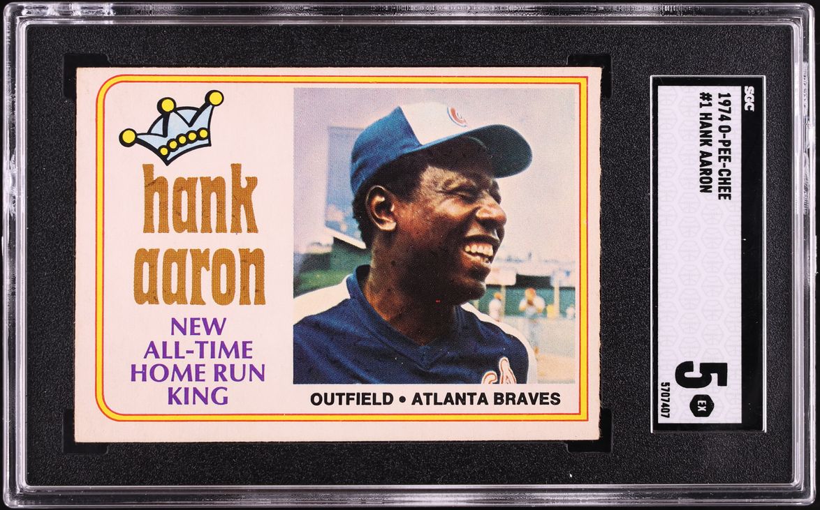 1974 O-Pee-Chee Hank Aaron #1 SGC 5 EX