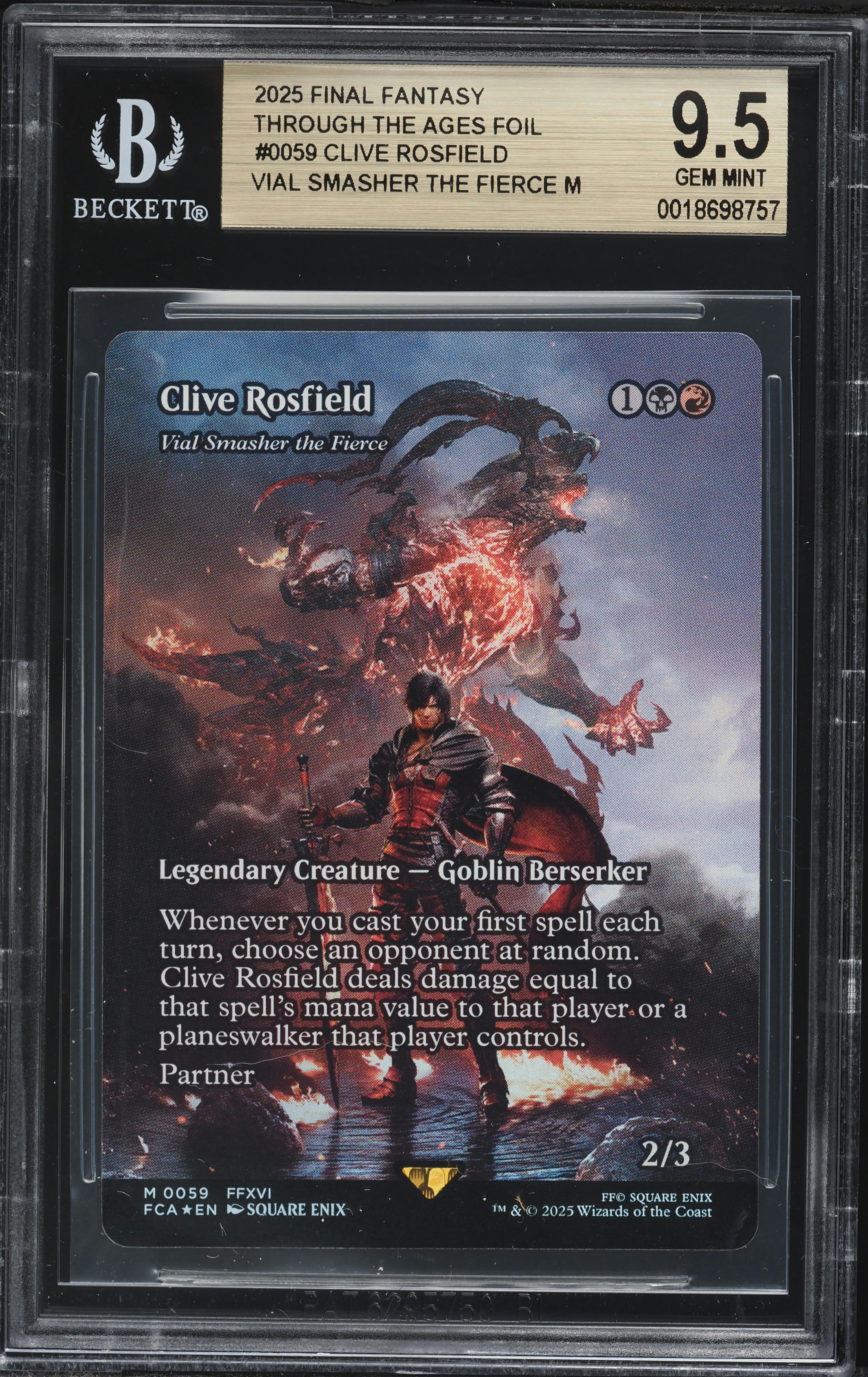 2025 MTG Final Fantasy Through The Ages Foil Clive Rosfield Vial
