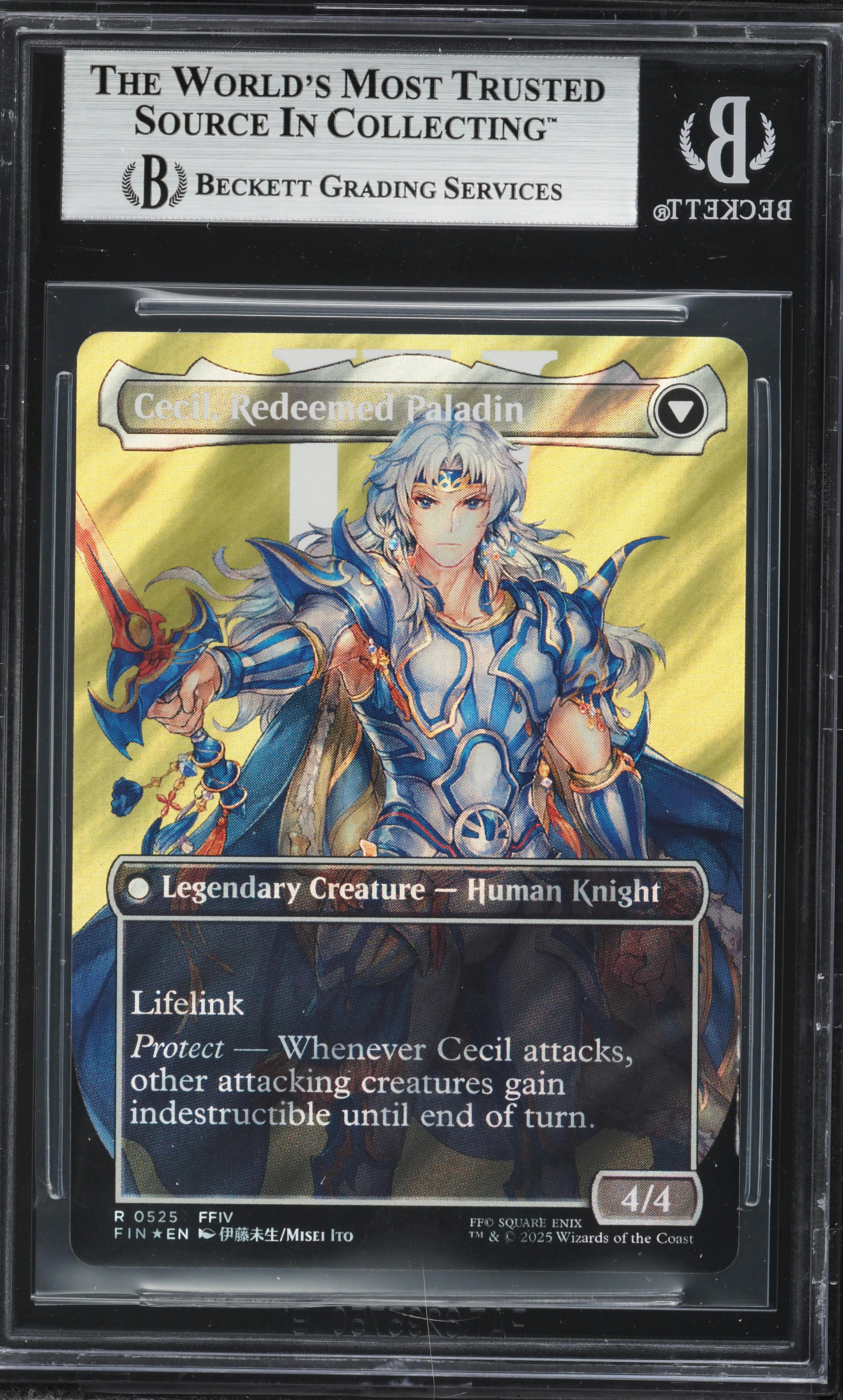 2025 MTG Final Fantasy Borderless Surge Foil Cecil, Dark Knight
