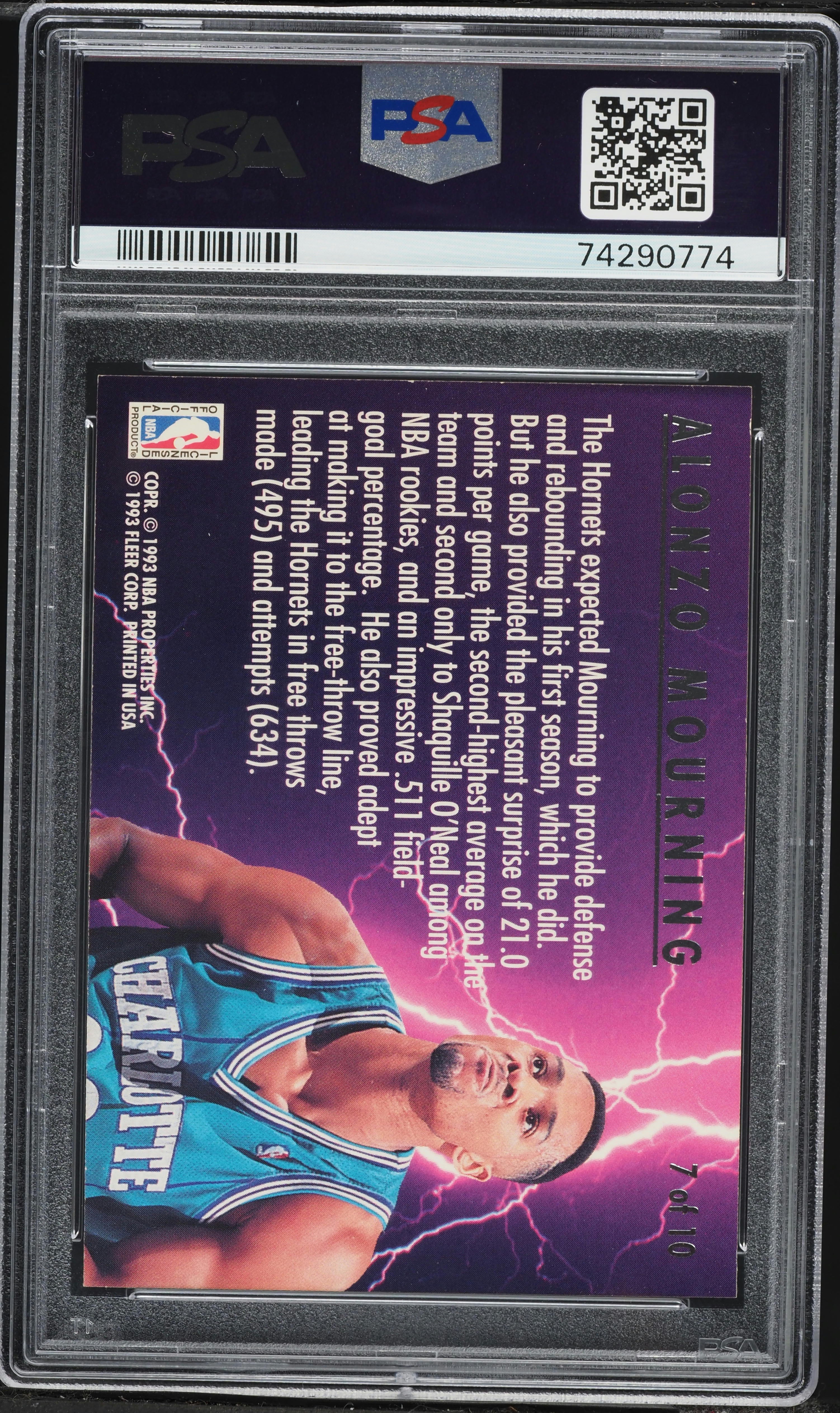 1993 Ultra Scoring Kings Alonzo Mourning #7 PSA 9 MINT on Fanatics