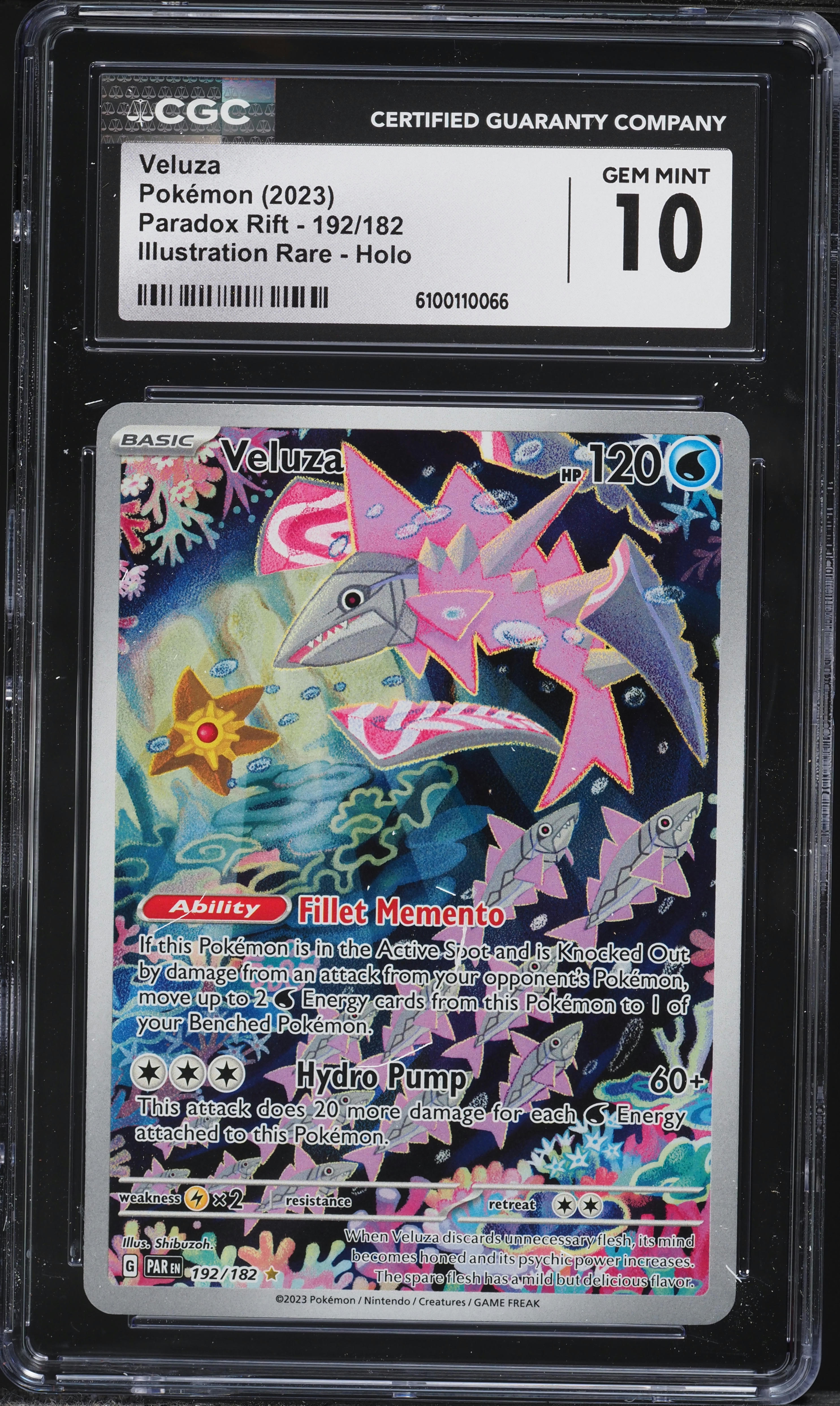 2023 Pokemon Scarlet & Violet Paradox Rift IR Veluza #192 CGC 10