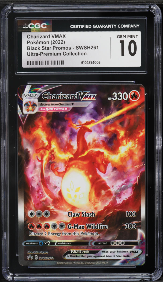 2022 Pokemon Sword & Shield Promo Ultra Premium Alt Art Charizard VMAX #SWSH261 CGC 10 GEM MINT
