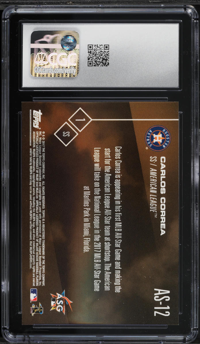 2017 Topps Now All-Star Game Carlos Correa #AS-12 CGC 9 MINT