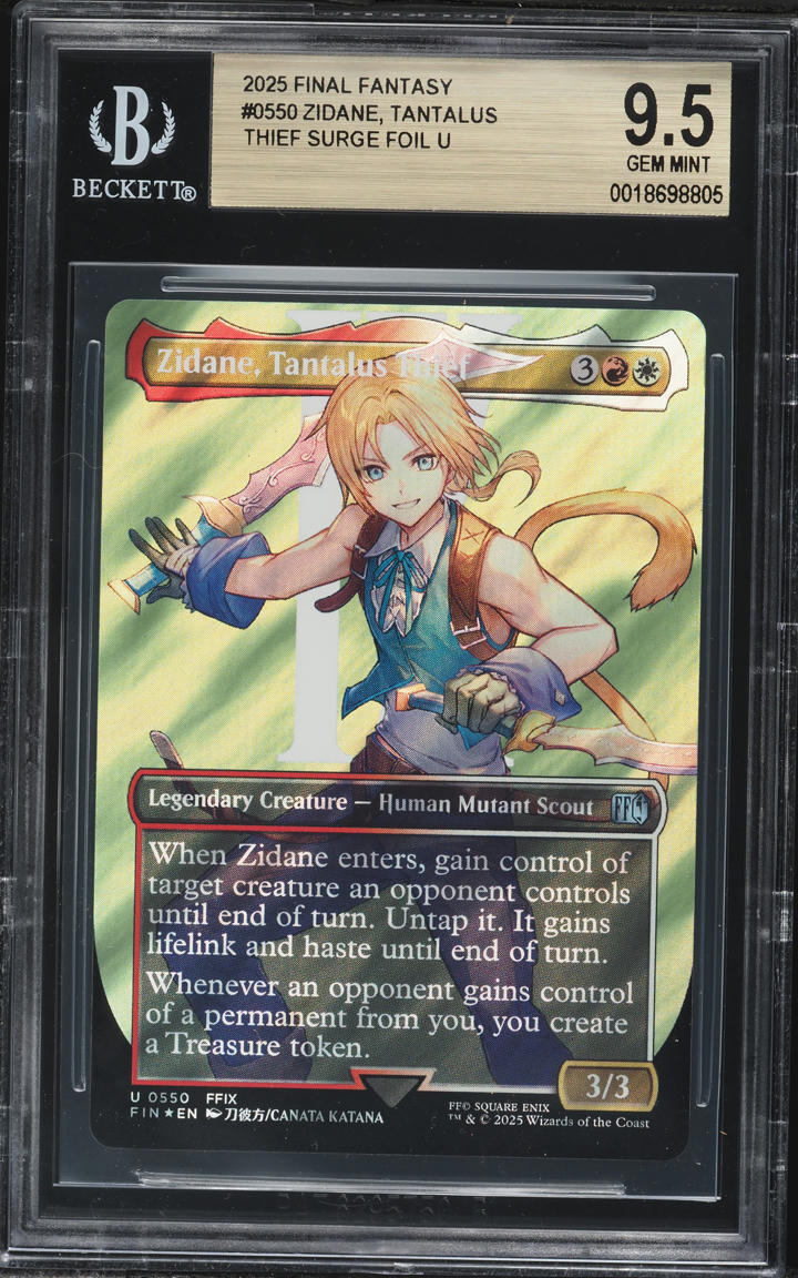 2025 MTG Final Fantasy Zidane, Tantalus Thief Borderless Surge Foil U BGS  9.5 GEM MINT on Fanatics Collect