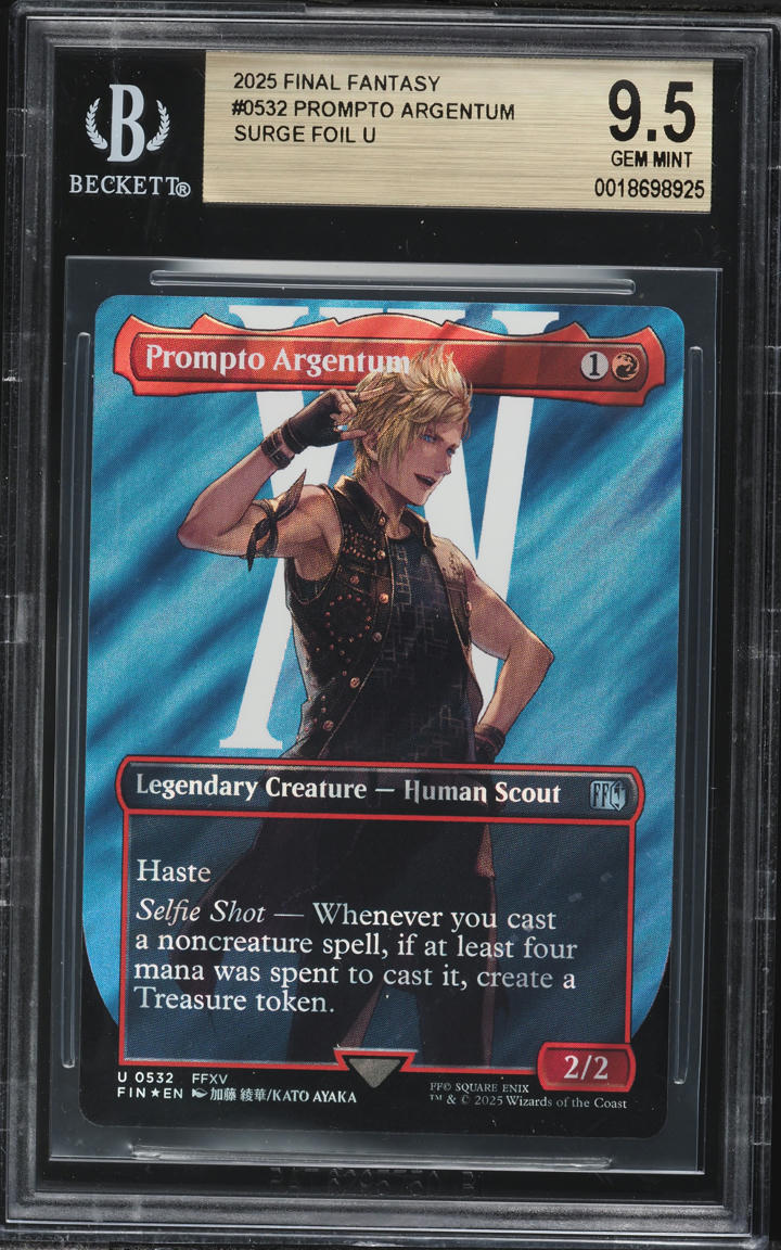 2025 Magic The Gathering MTG Final Fantasy Surge Foil Borderless Prompto  Argentum BGS 9.5 GEM on Fanatics Collect