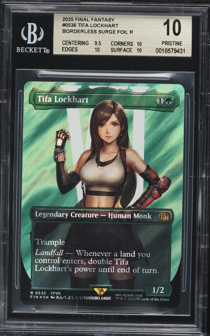 2025 Magic The Gathering MTG Final Fantasy Borderless Surge Foil Tifa  Lockhart #536 BGS 10 on Fanatics Collect