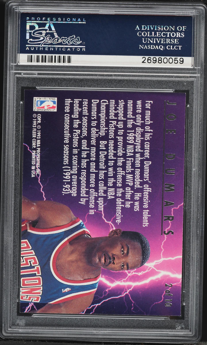 1993 Ultra Scoring Kings Joe Dumars #2 PSA 9 MINT