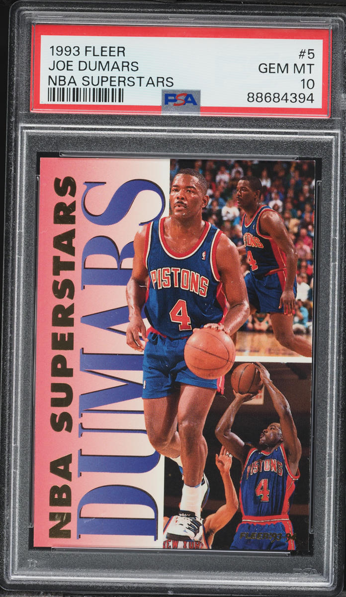 1993 Fleer NBA Superstars Joe Dumars #5 PSA 10 GEM MINT on