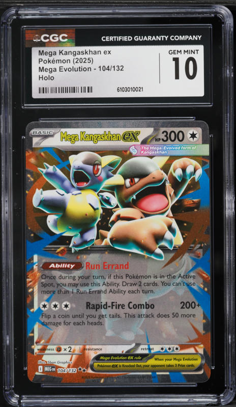 2025 Pokemon Mega Evolution Promo Mega Kangaskhan ex #25 CGC 10