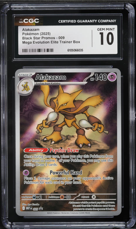 2025 Pokemon Mega Evolution Promo Elite Trainer Box Alt Art Alakazam #9 CGC  9 MINT on Fanatics Collect