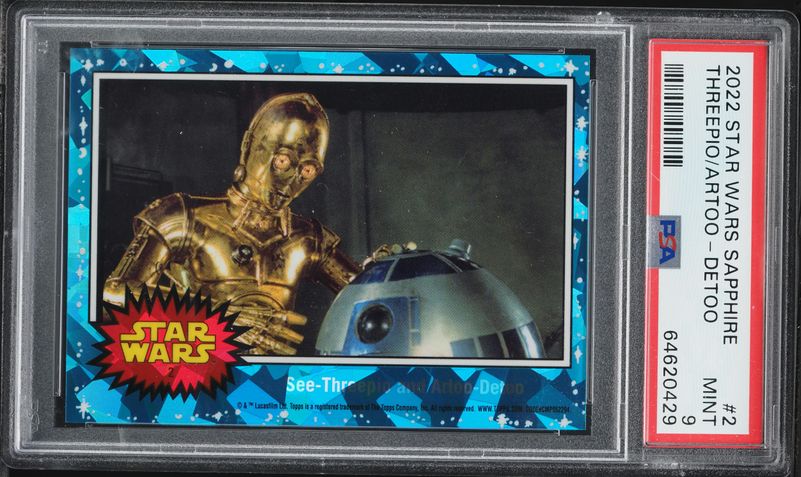 2022 Topps Chrome Sapphire Edition Star Wars Threepio Artoo-Detoo