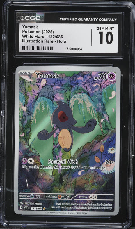 2025 Pokemon Scarlet & Violet White Flare IR Yamask #122 CGC 10 GEM MINT