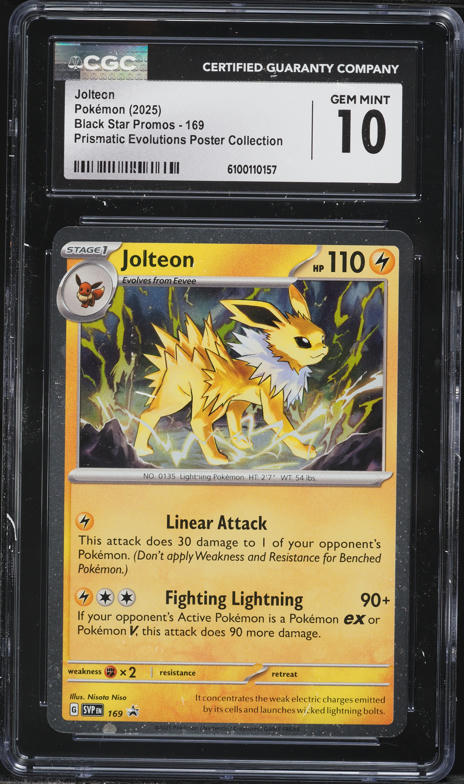 2025 Pokemon Scarlet & Violet Promo Prismatic Evolutions Jolteon #169 CGC 10 GEM MINT