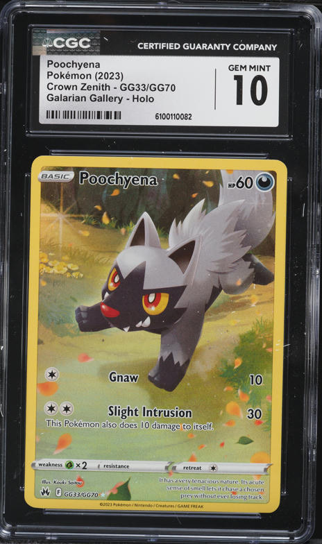 2023 Pokemon Sword & Shield Crown Zenith Full Art Poochyena #GG33