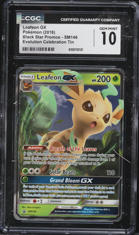 2018 Pokemon Sun & Moon Black Star Promo Evolution Celebration Leafeon GX  #SM146 PSA 10 GEM on Fanatics Collect