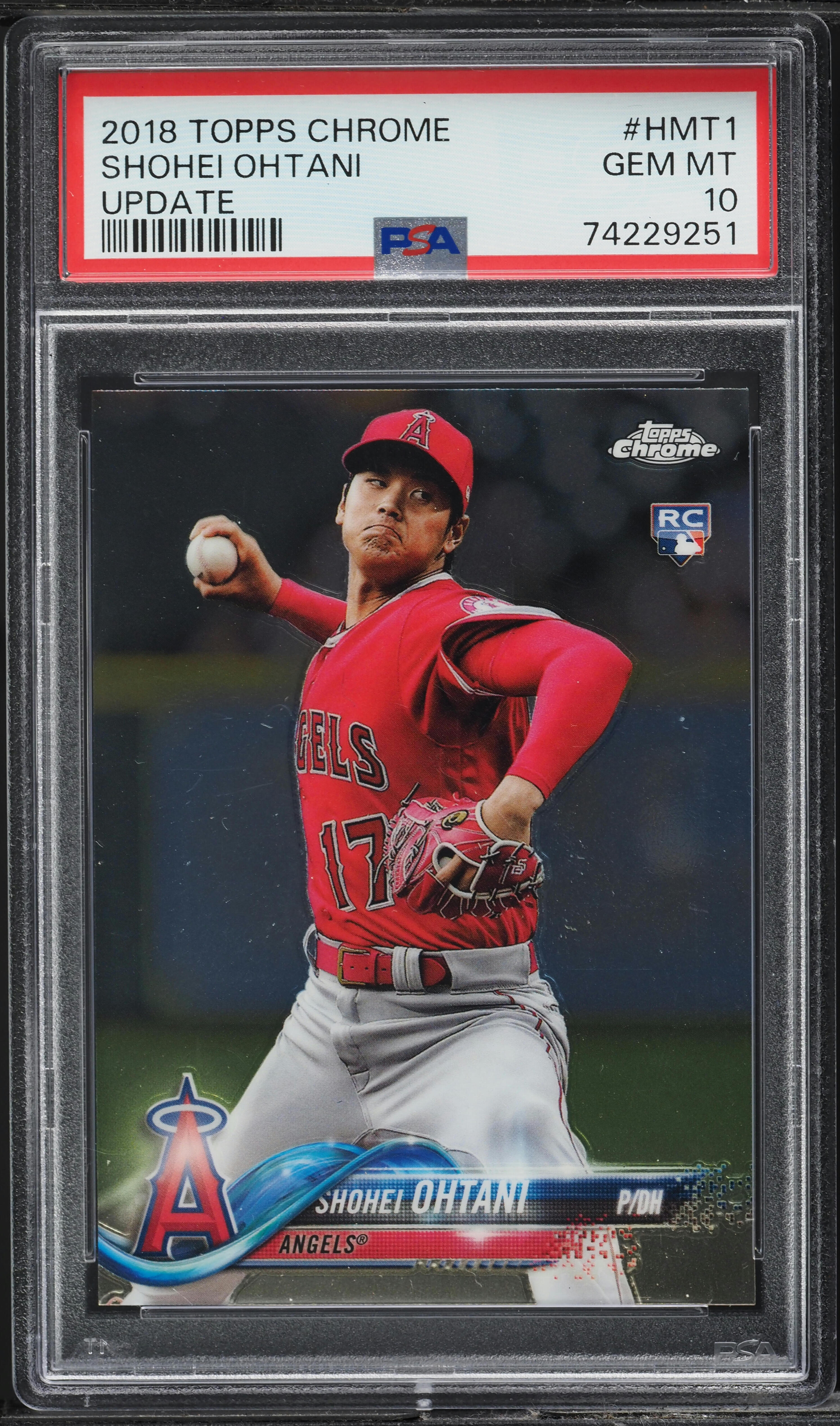 2018 Topps Chrome Update Shohei Ohtani ROOKIE #HMT1 PSA 10 GEM