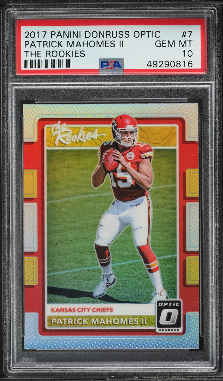2017 Donruss Optic The Rookies Patrick Mahomes II ROOKIE #7 PSA 10 GEM MINT