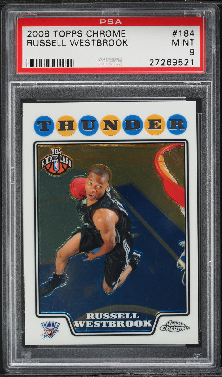 2008 Topps Chrome Russell Westbrook ROOKIE #184 PSA 9 MINT