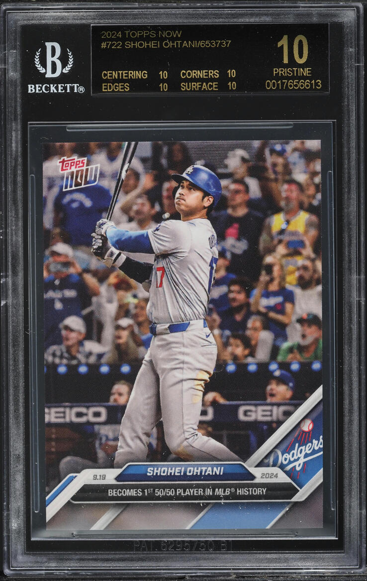2024 Topps Now Shohei Ohtani #722 BGS 10 PRISTINE, BLACK LABEL